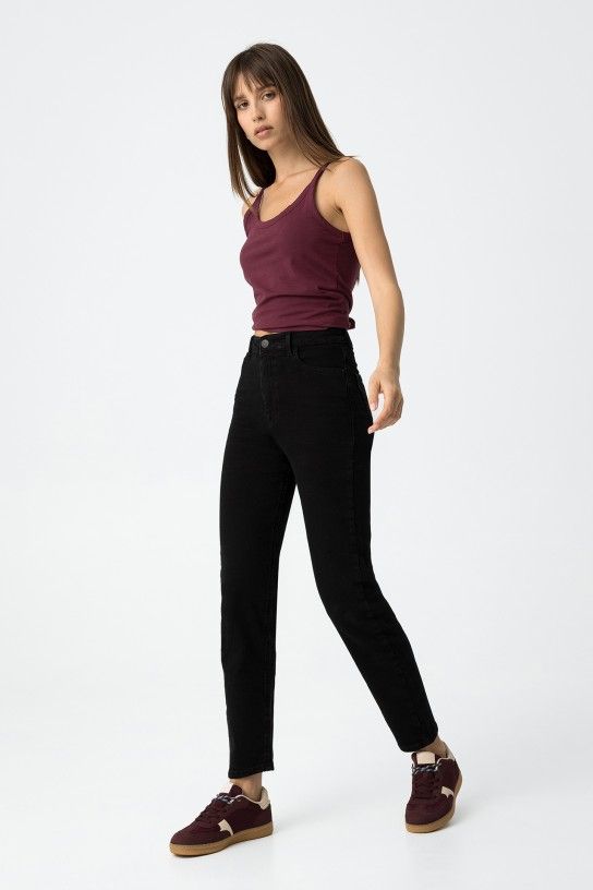 Jeans -Tiffosi-Mom Slim_48 P10 negro - Imagen 3