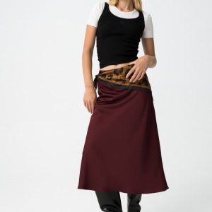 Falda midi raso – Tiffosi- Kansas_2B granate