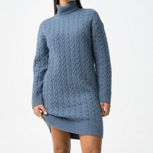 Vestido de punto -Tiffosi- Naomi azul medianoche