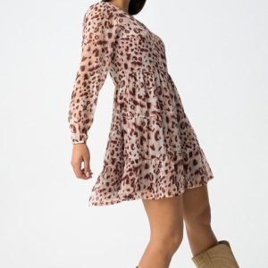 Vestido corto-Tiffosi-Fuego higo