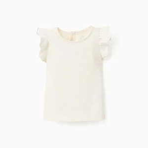 Verano – ZY Camiseta lisa blanco roto niña