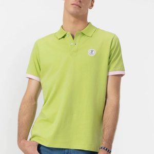POLO adulto LAVADO PARCHE CONTRASTE VERDE PISTACHO ELPULPO