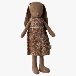 CONEJITO TALLA 2, MARRÓN VESTIDO MAILEG