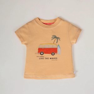 CAMISETA FURGO LIVE THE WAVES NARANJA CLARO NANOS