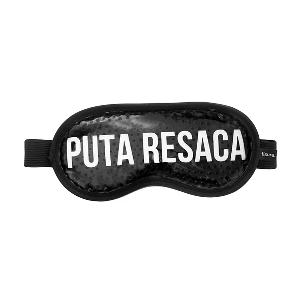 Antifaz gel -Fisura- “Puta resaca” negro