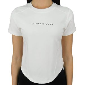 Camiseta de punto de manga corta blanca