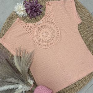 Camiseta Espalda Crochet M/L