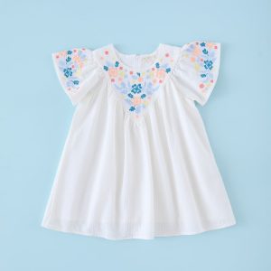 VESTIDO BORDADO BLANCO MI CANESU