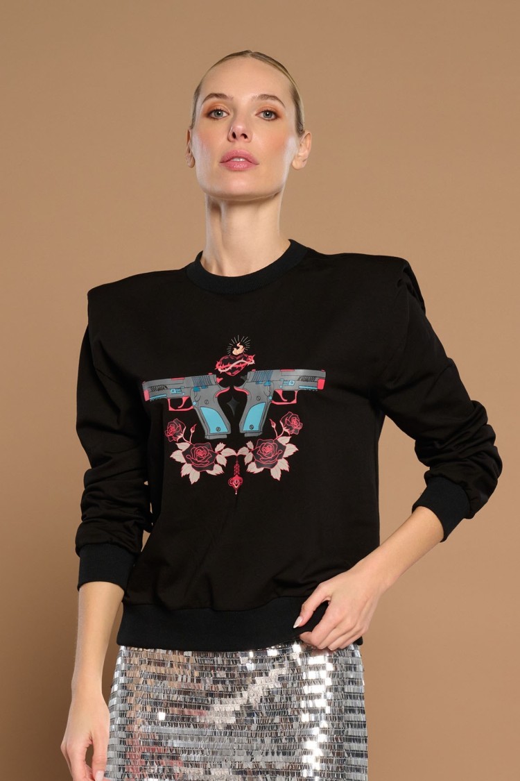 PREORDEN Sudadera negra-Minueto- Valeria sweatshirt
