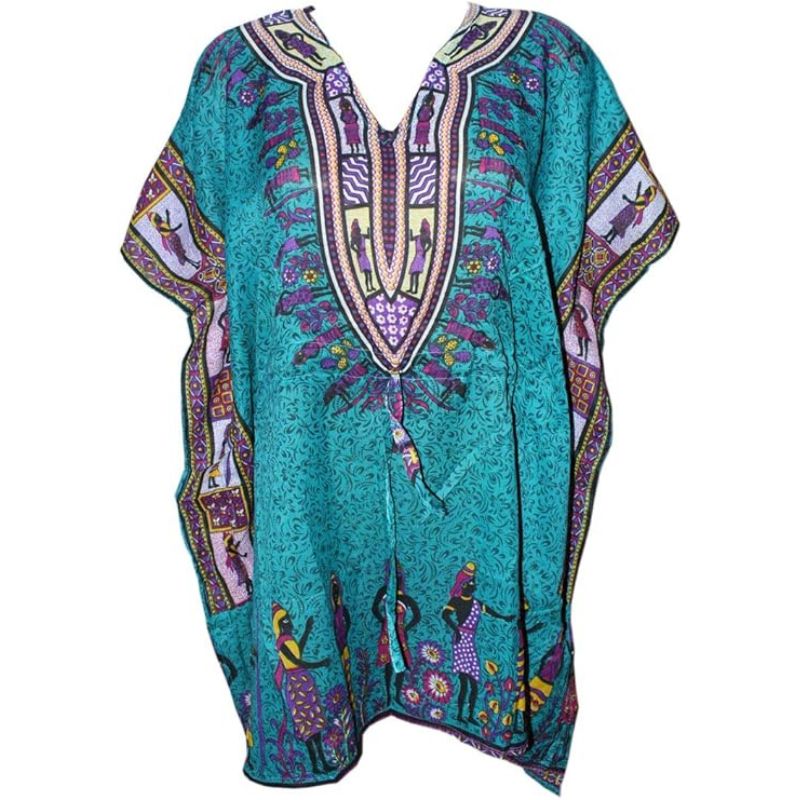 Vestido corto de caftán para mujer