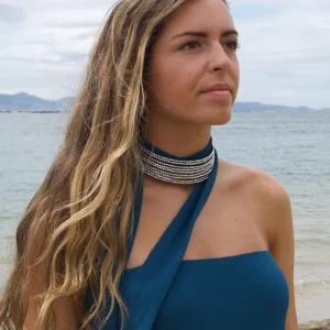 Choker Metalico Adaptable Plateado