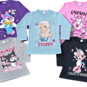 Camiseta Personaje De Niña (Mínimo de Compra 2 Unidades)
