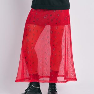 Falda tul -Aire Retro- “Sara” roja