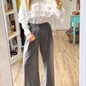 Pantalón pinza gris