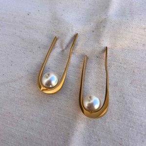 Pendientes fiesta perla