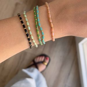 Pulseras bolitas cristal