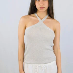 Top Brillo Cruz Plata
