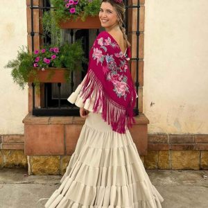 Traje Flamenca Esperanza beige