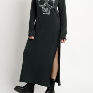 Vestido largo -Aire Retro- “CALAVERITAS”