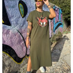 Vestido largo verde – Mad Influence – Mariposa