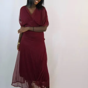 Vestido Nina Granate